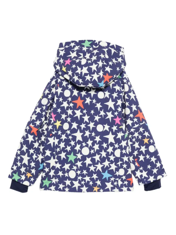 Stella McCartney Kids スタープリント フーデッドジャケット | ブルー
