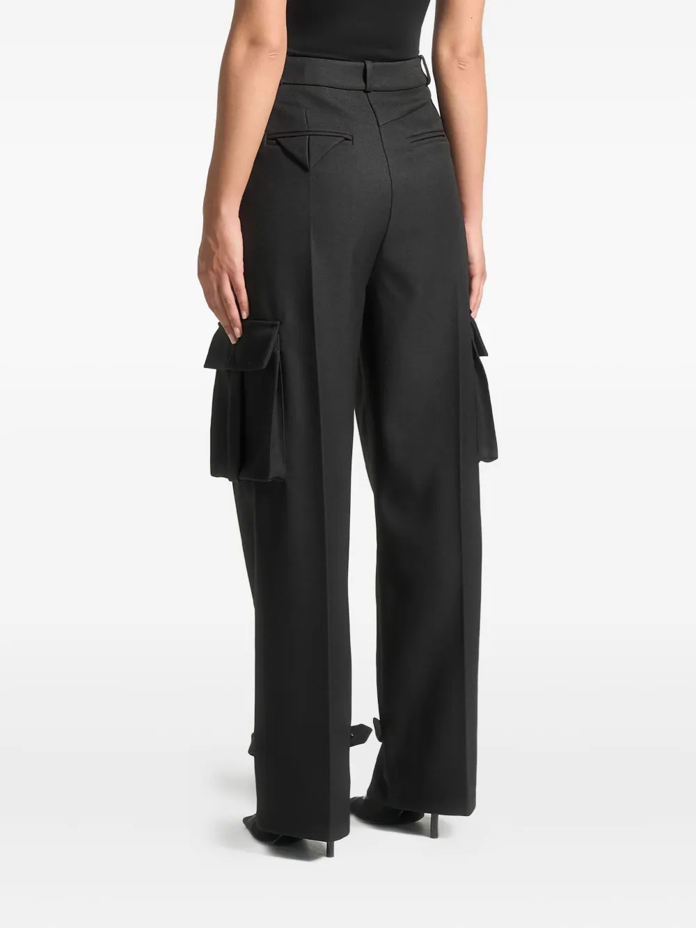 Manière De Voir Danielle Pleated Cargo Trousers In Black