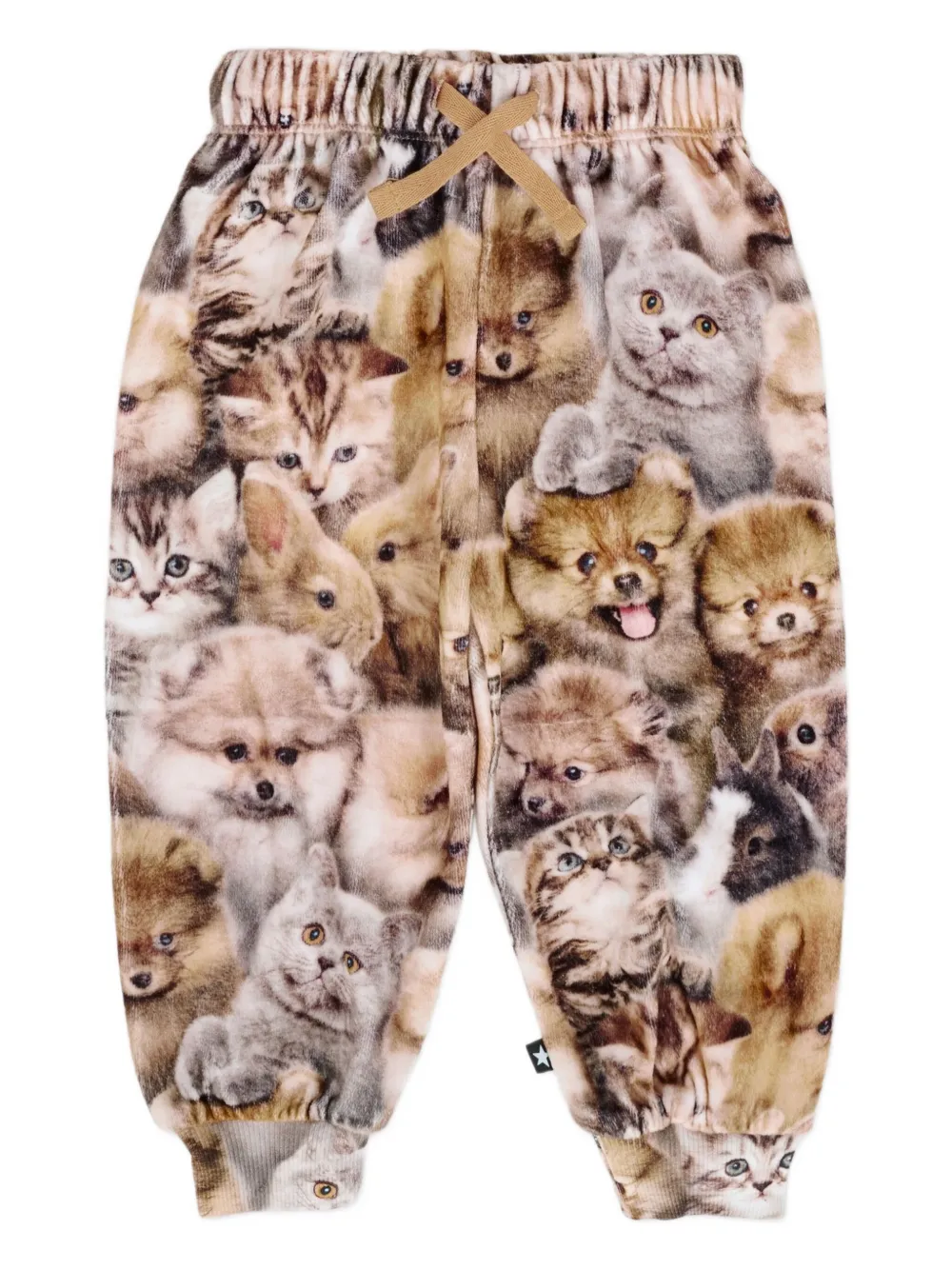 Molo SImeon graphic-print trousers | Brown | Image 1