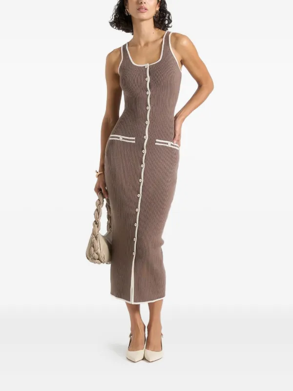 knee length dresses for ladies Ramy Brook Gabby Ribbed Dress