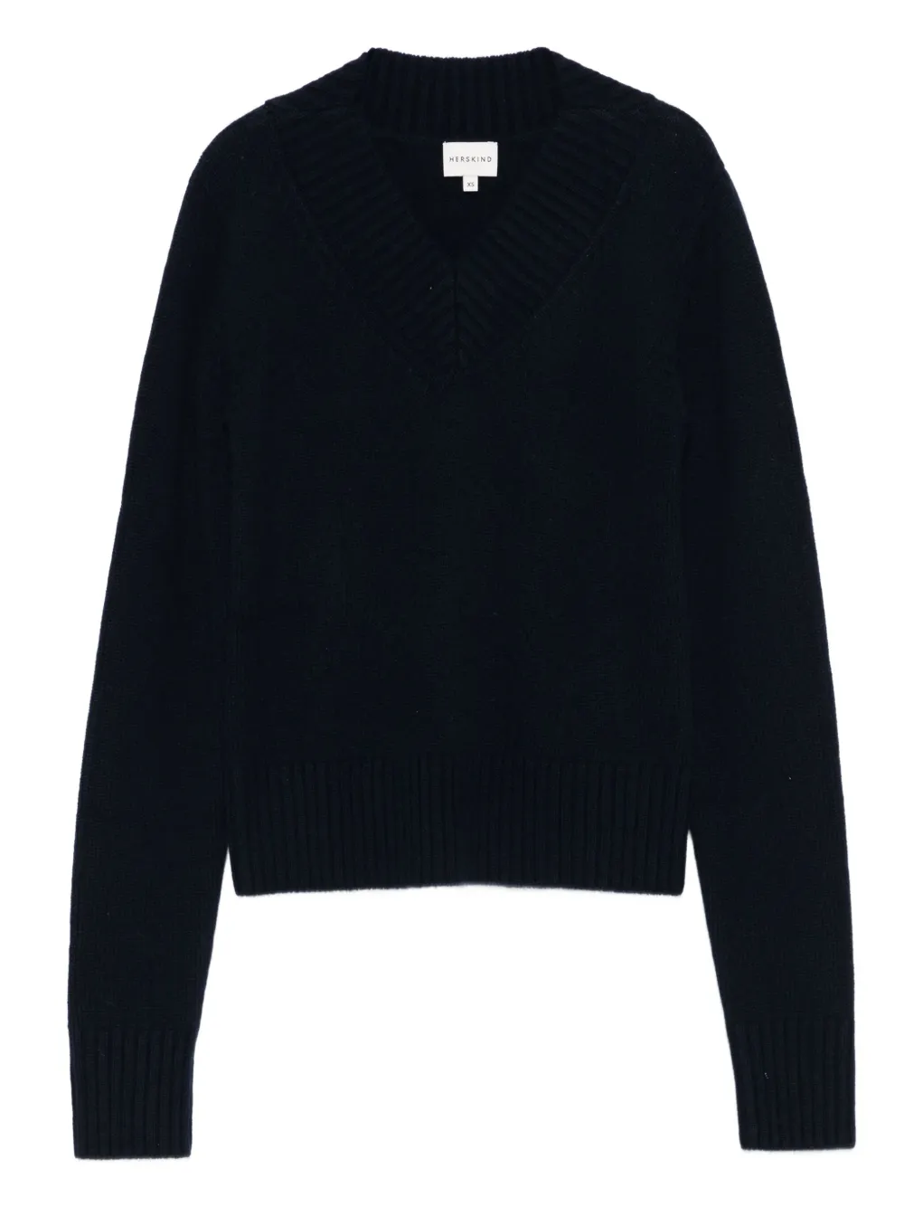 HERSKIND V-neck ribbed sweater | Blue | Image 1