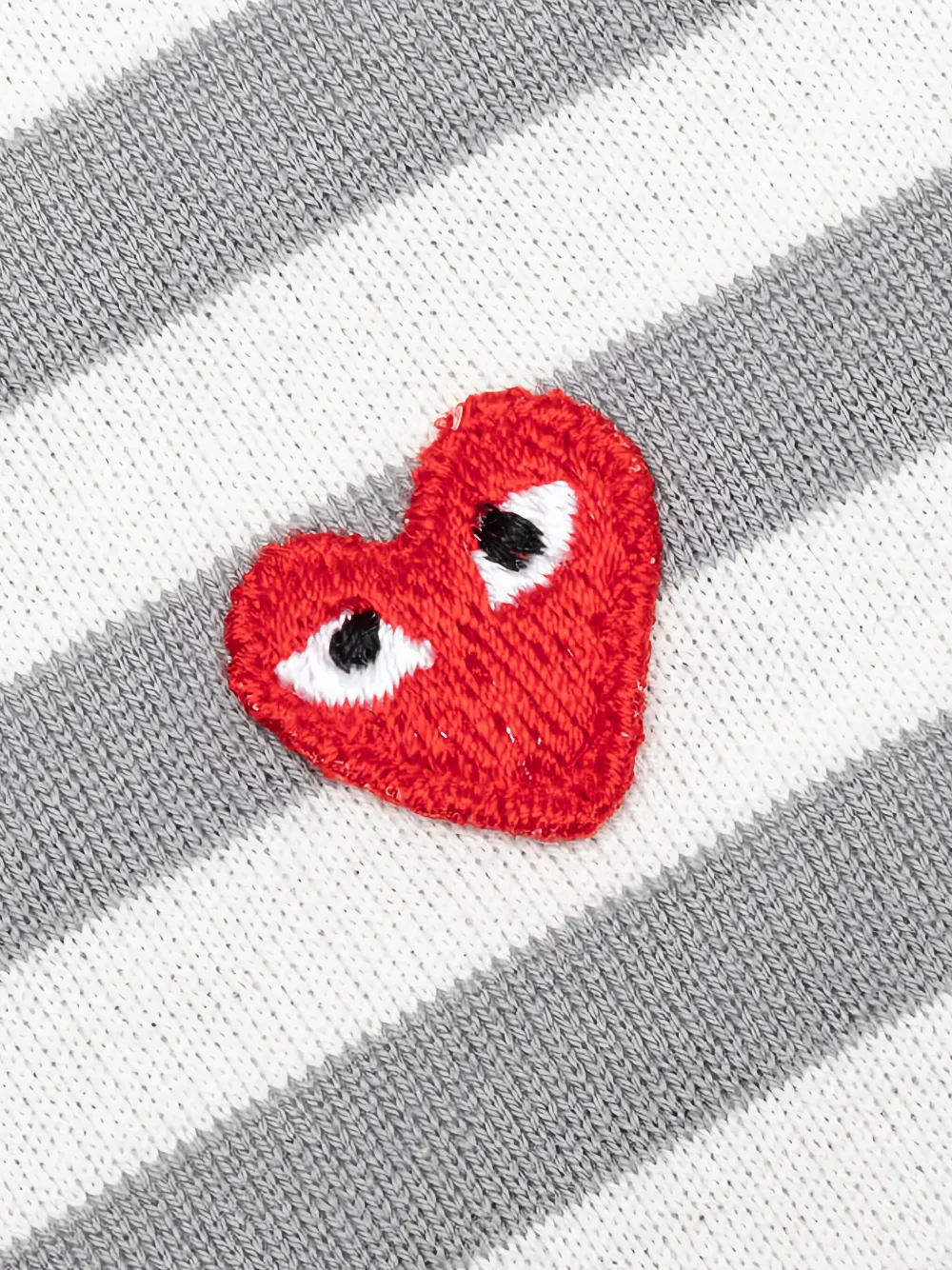 Comme Des Garçons Play Gestreept T-shirt Grijs