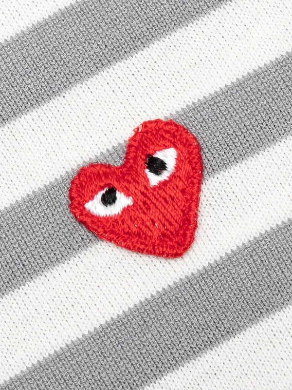 Comme Des Garçons Play ストライプ ロングTシャツ | グレー | FARFETCH JP