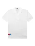 Comme Des Garçons Play x Invader pixel-heart embroidered polo shirt - White