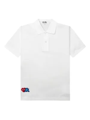 Comme Des Garçons Play x Invader pixel-heart Polo Shirt | White