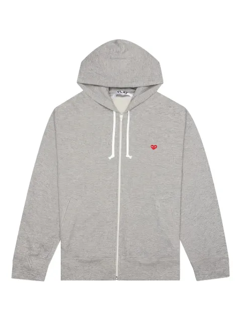 Comme Des Garçons Play heart-embroidered zip-up sweatshirts