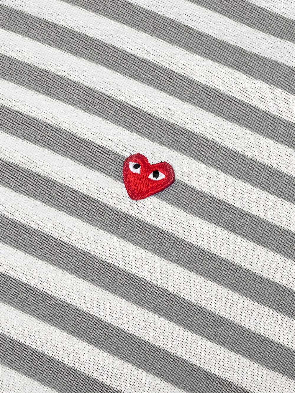 Comme Des Garçons Play Gestreept T-shirt Grijs