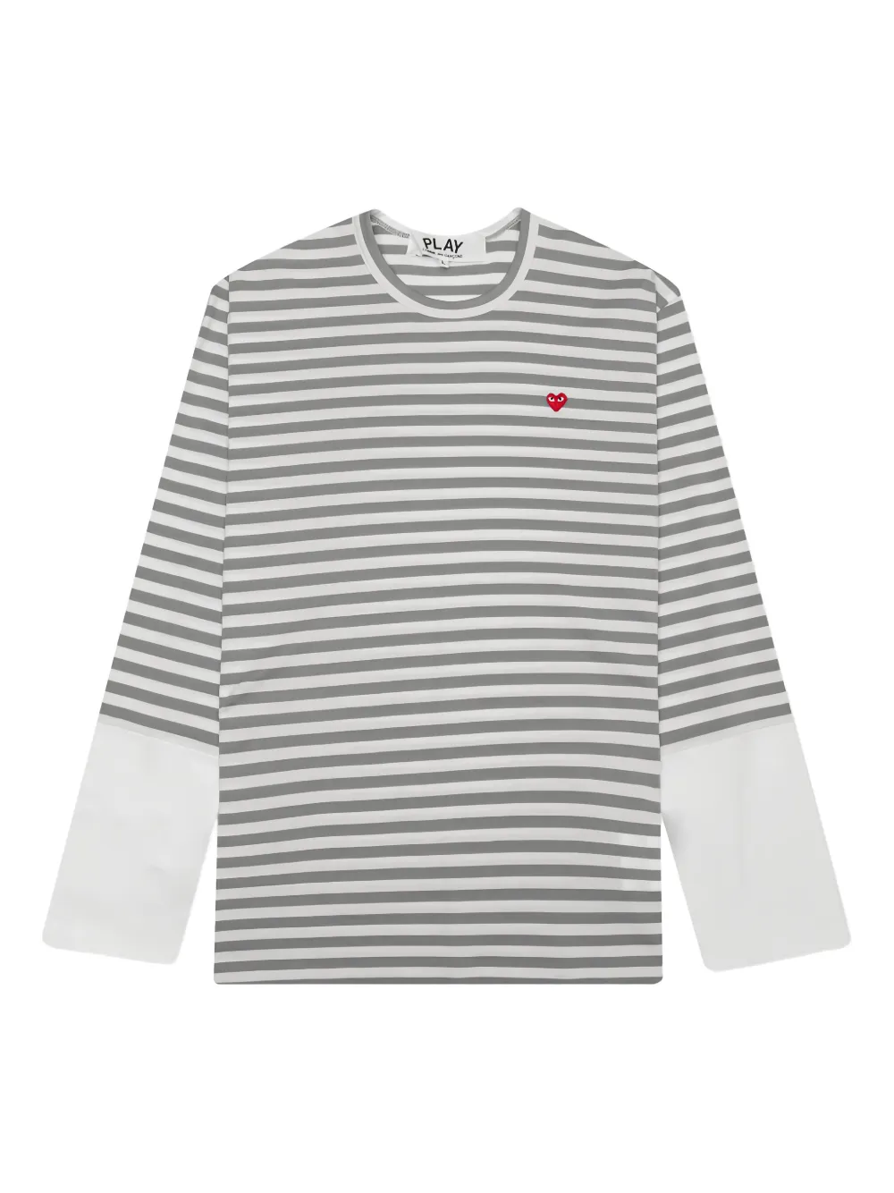 Comme Des Garçons Play striped long-sleeve T-shirt | Grey | Image 1