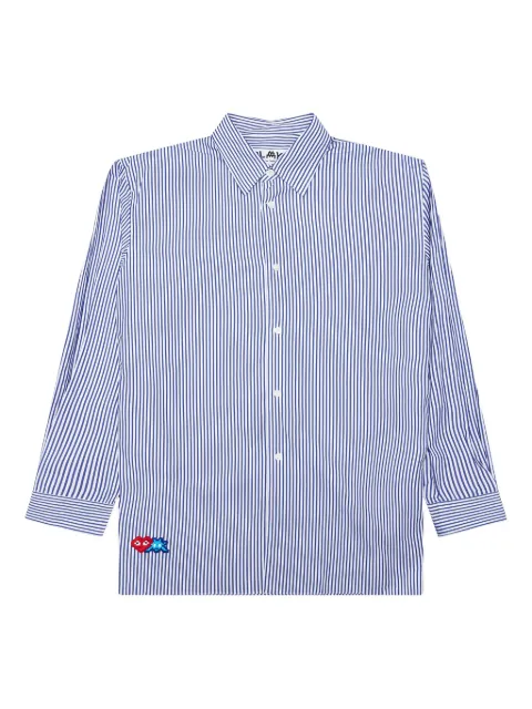 Comme Des Garçons Play striped embroidered-detail shirt