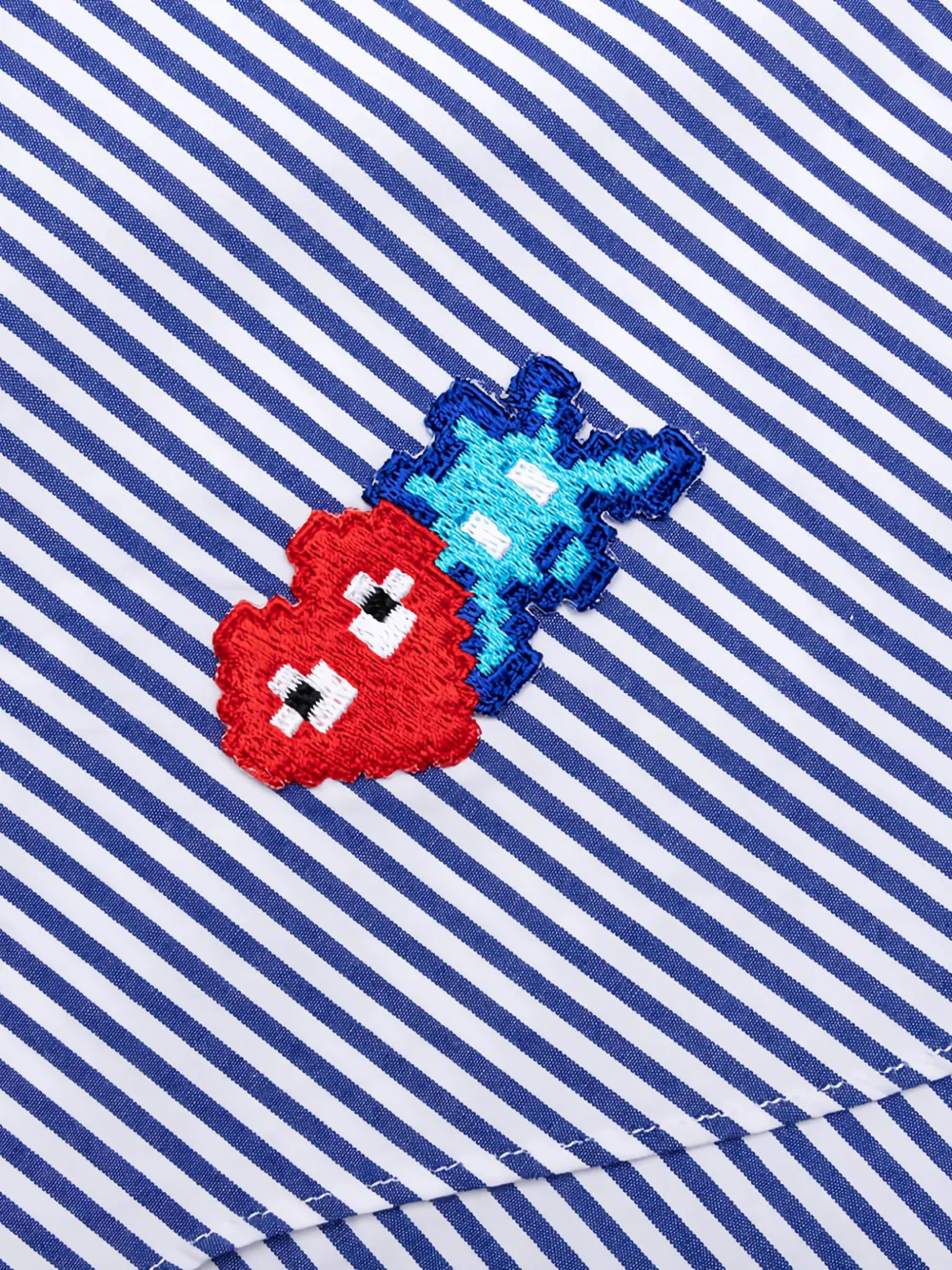 Comme Des Garçons Play Gestreept overhemd met geborduurd detail Blauw