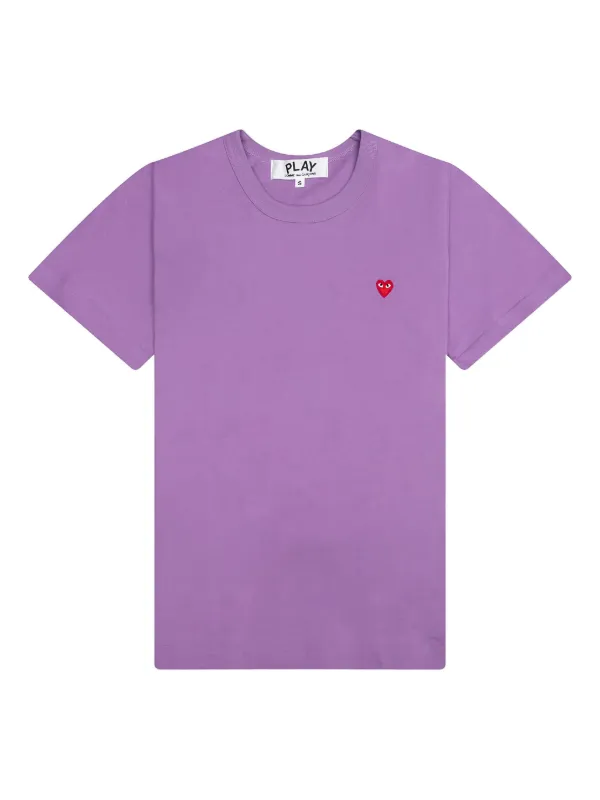 S　PLAY COMME DES GARÇONS パープルハートTシャツSサイズ Comme Des Garçons Play Small Heart Tシャツ | パープル | FARFETCH JP
