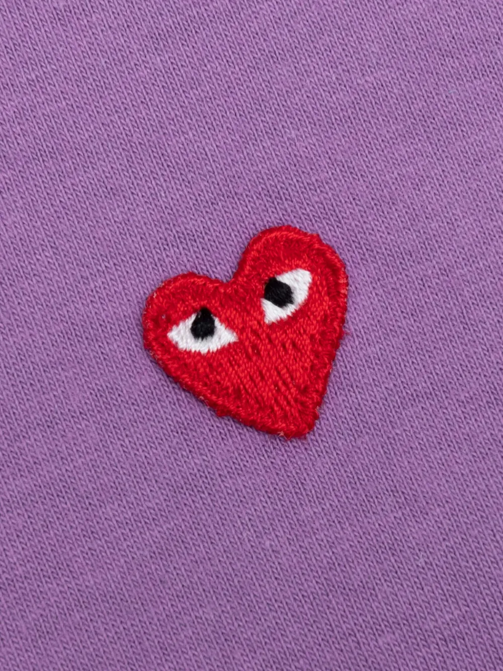 Comme Des Garçons Play Heart-detail Short-sleeved T-shirt In Purple