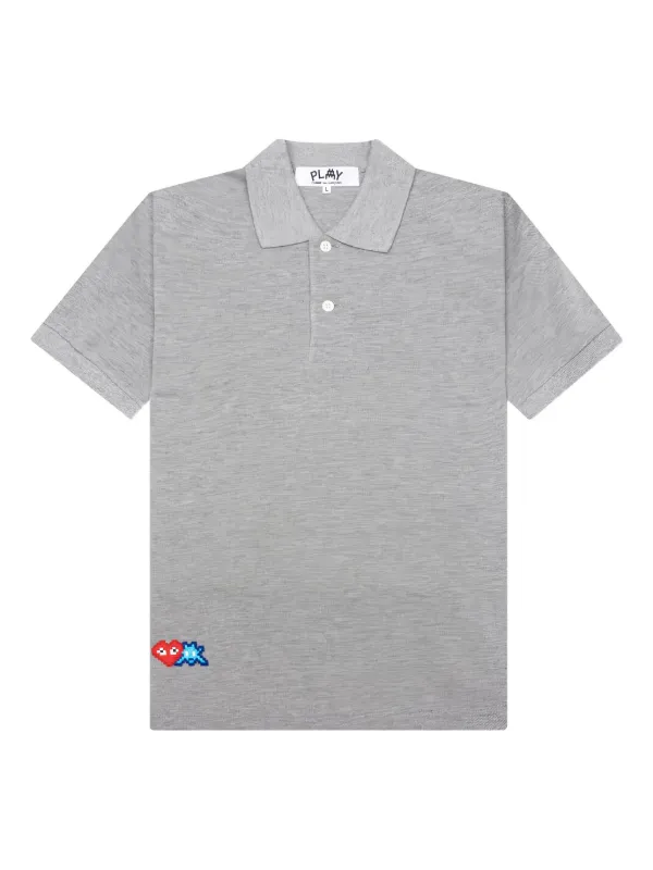 PLAY COMME des GARÇONS グレー ポロシャツ Comme Des Garçons Play コットン ポロシャツ | グレー