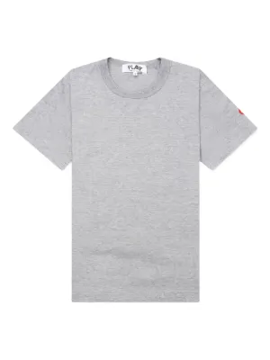 Comme Des Garçons Play Triple Hearts Cotton T-shirt | Grey | FARFETCH