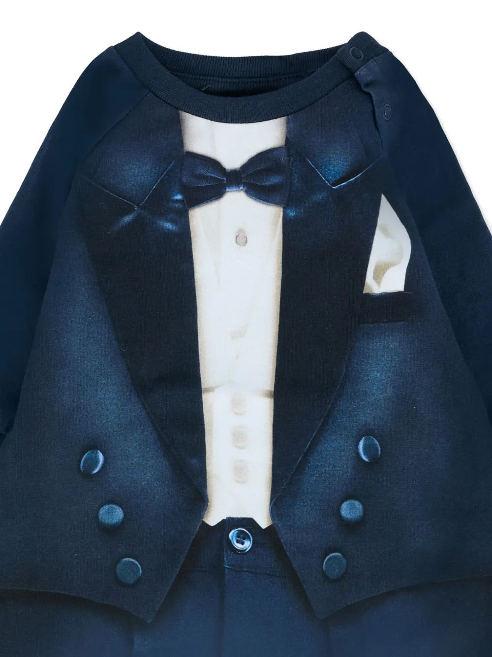 Molo Romper met smoking print Blauw