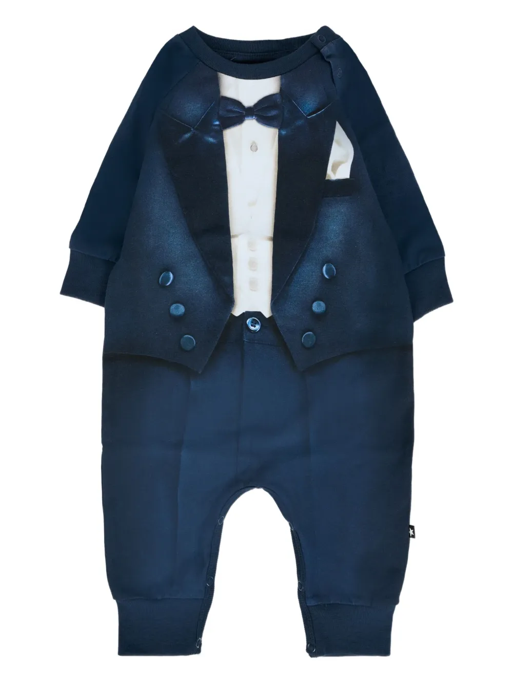 Molo tuxedo-print romper | Blue | Image 1