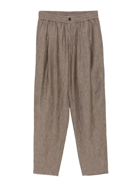 Giorgio Armani pleated elasticated-waist trousers