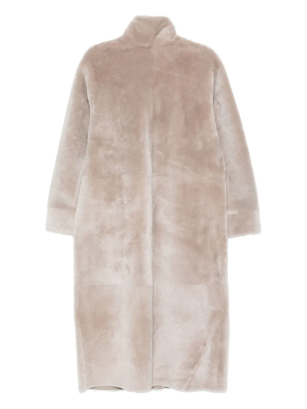 Simonetta Ravizza Jas met opgestikte zak en hoge hals - Beige
