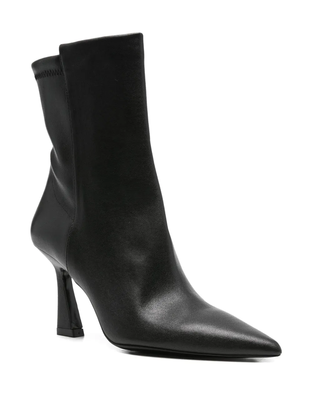 Stuart Weitzman 50mm Vinnie Leather Ankle Boots In Black