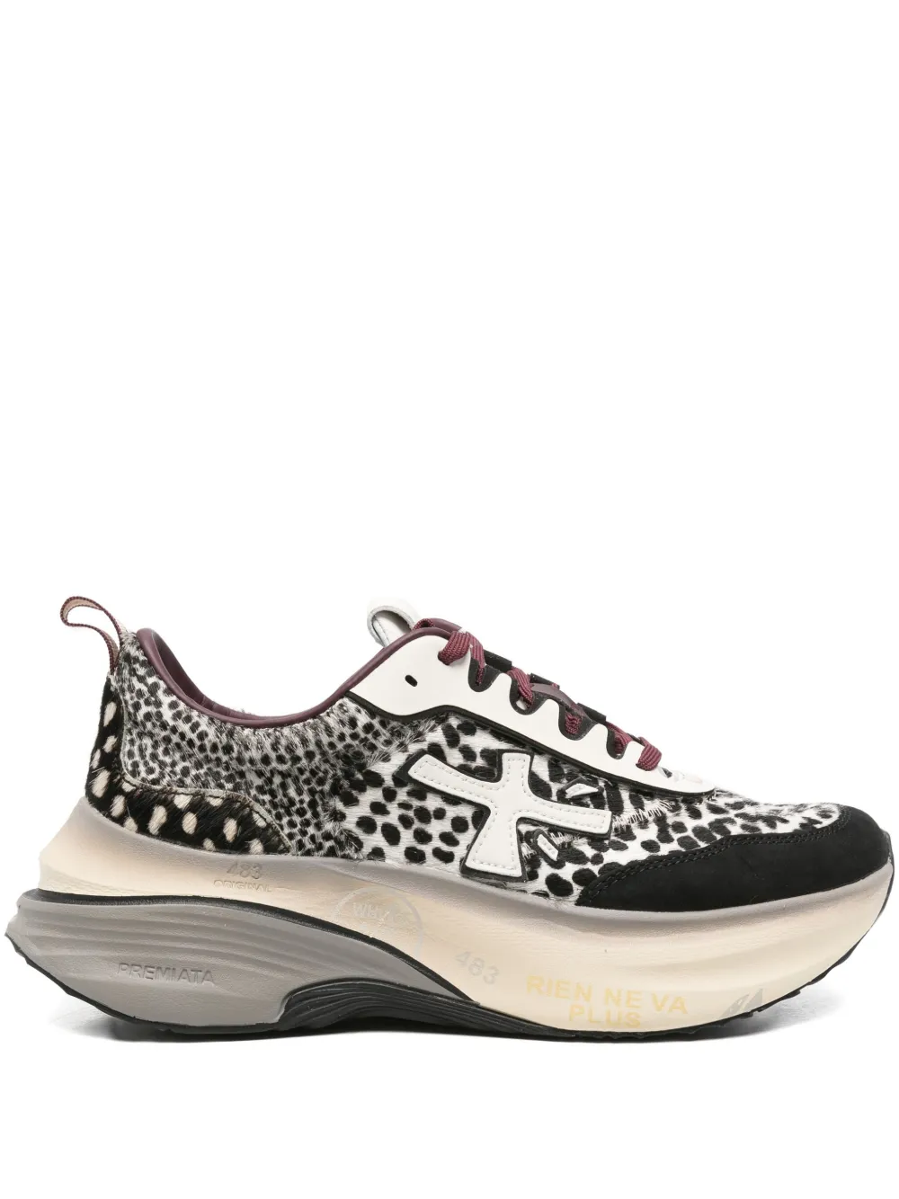 Premiata lace-up sneakers Black