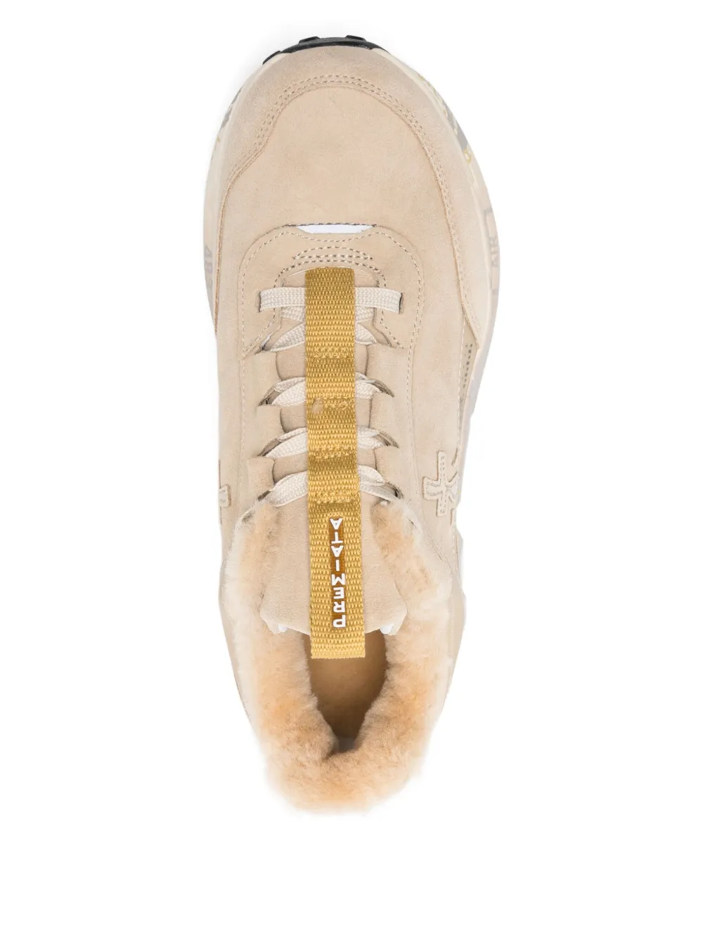 Premiata Fur-trim Sneakers In Multi