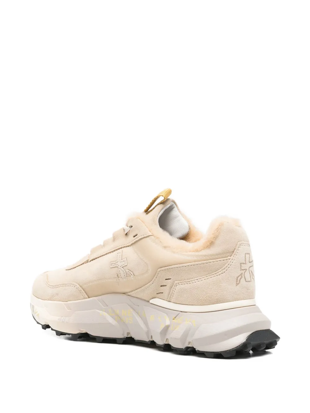 Premiata Fur-trim Sneakers In Multi