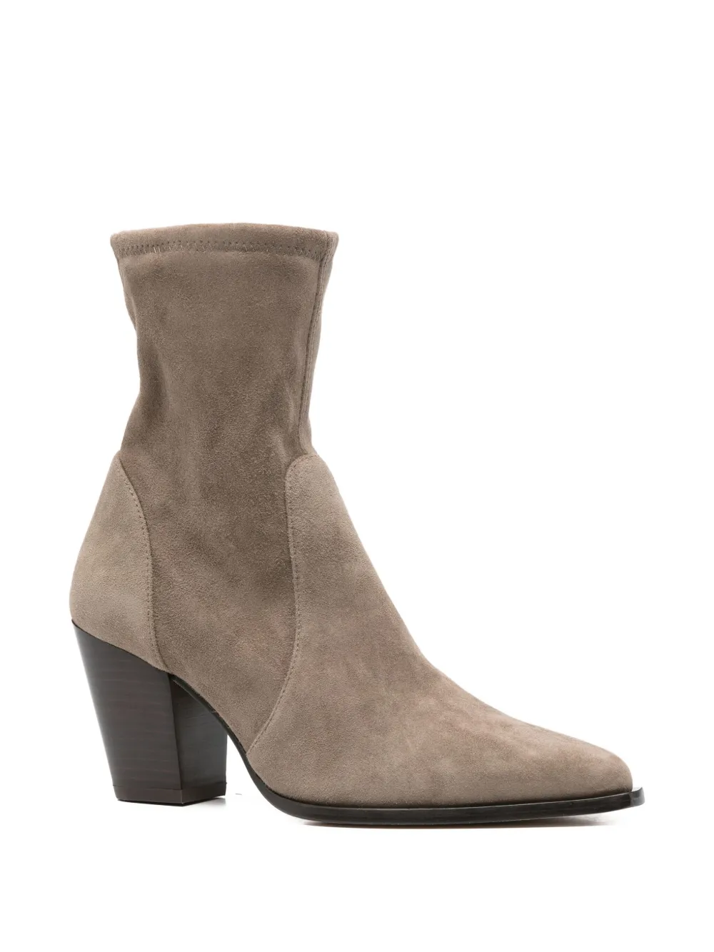 Stuart Weitzman 80mm Jolene pointed-toe sock boots Neutrals