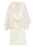 P.A.R.O.S.H. scarf-detail belted coat - White