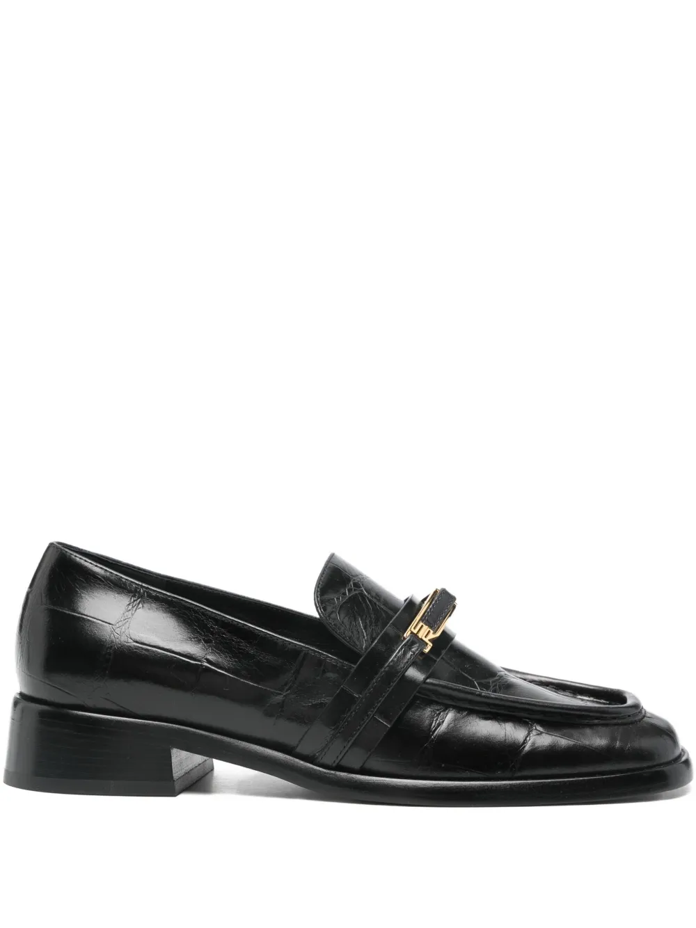 Sergio Rossi Bitt croc-embossed loafers | Black | Image 1