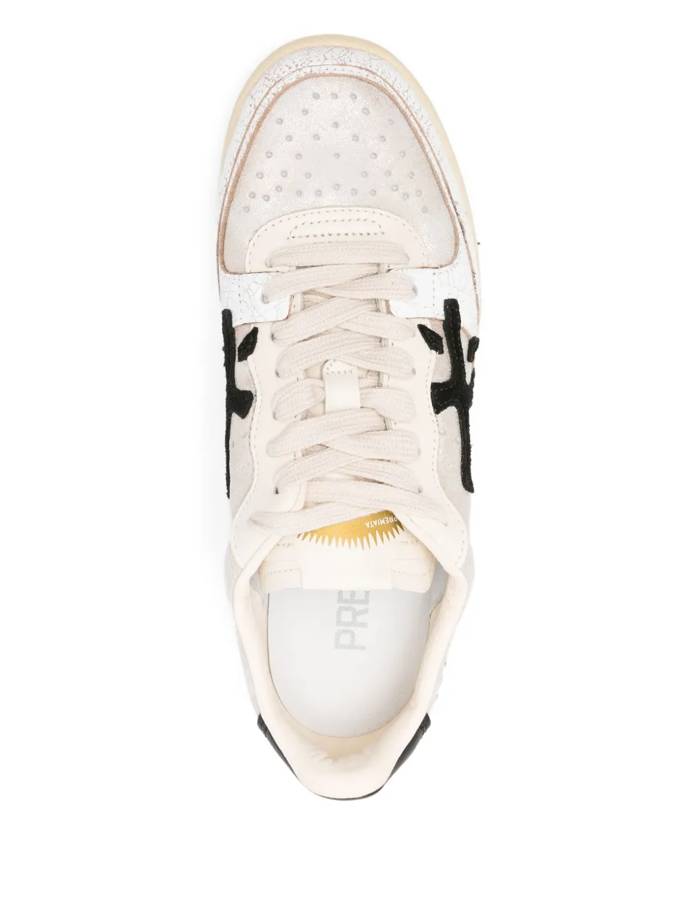 Premiata stud-embellished lace-up sneakers White