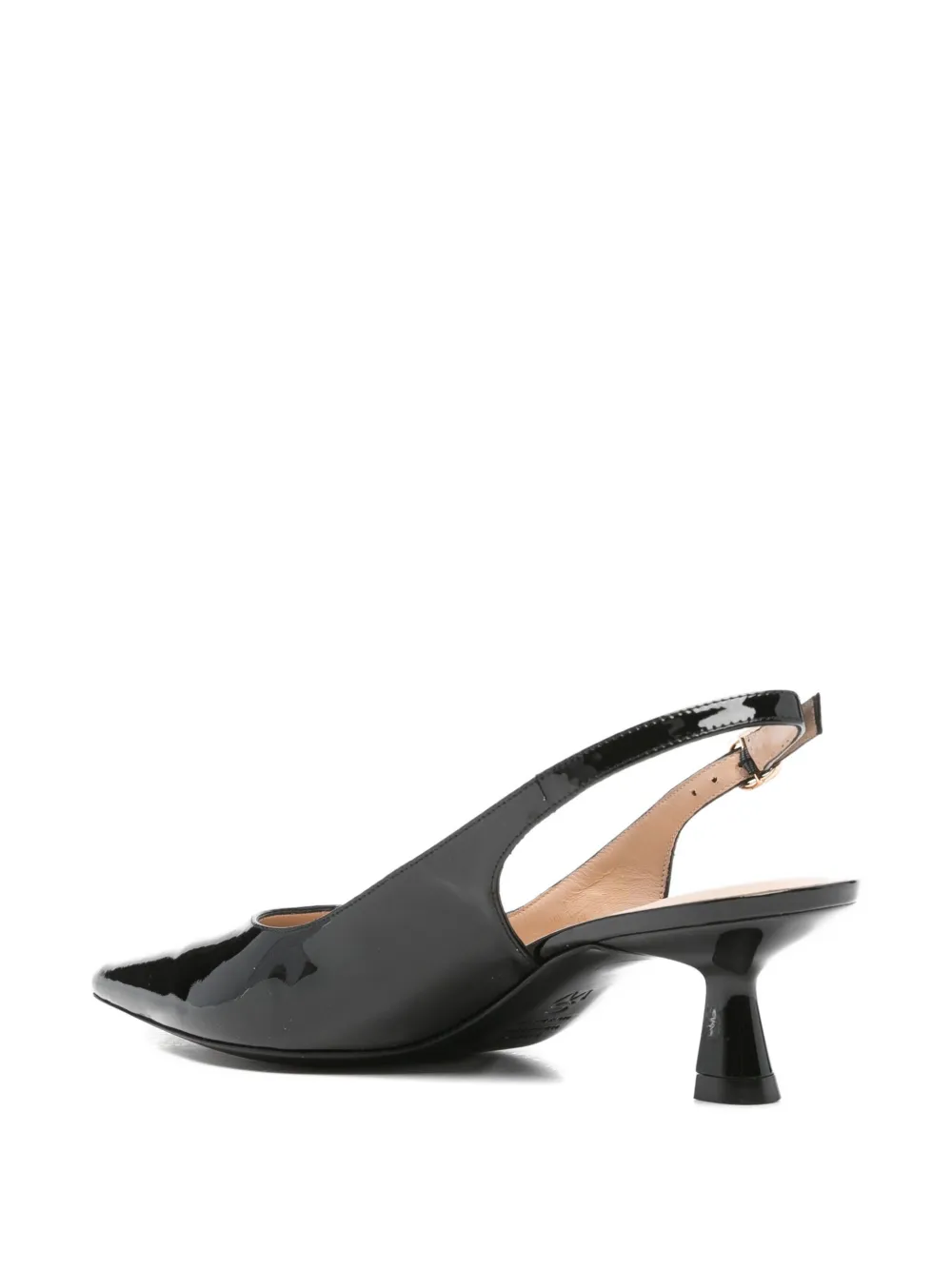 Stuart Weitzman Leather Stuart Sculpt Slingback Pumps 50 In Black