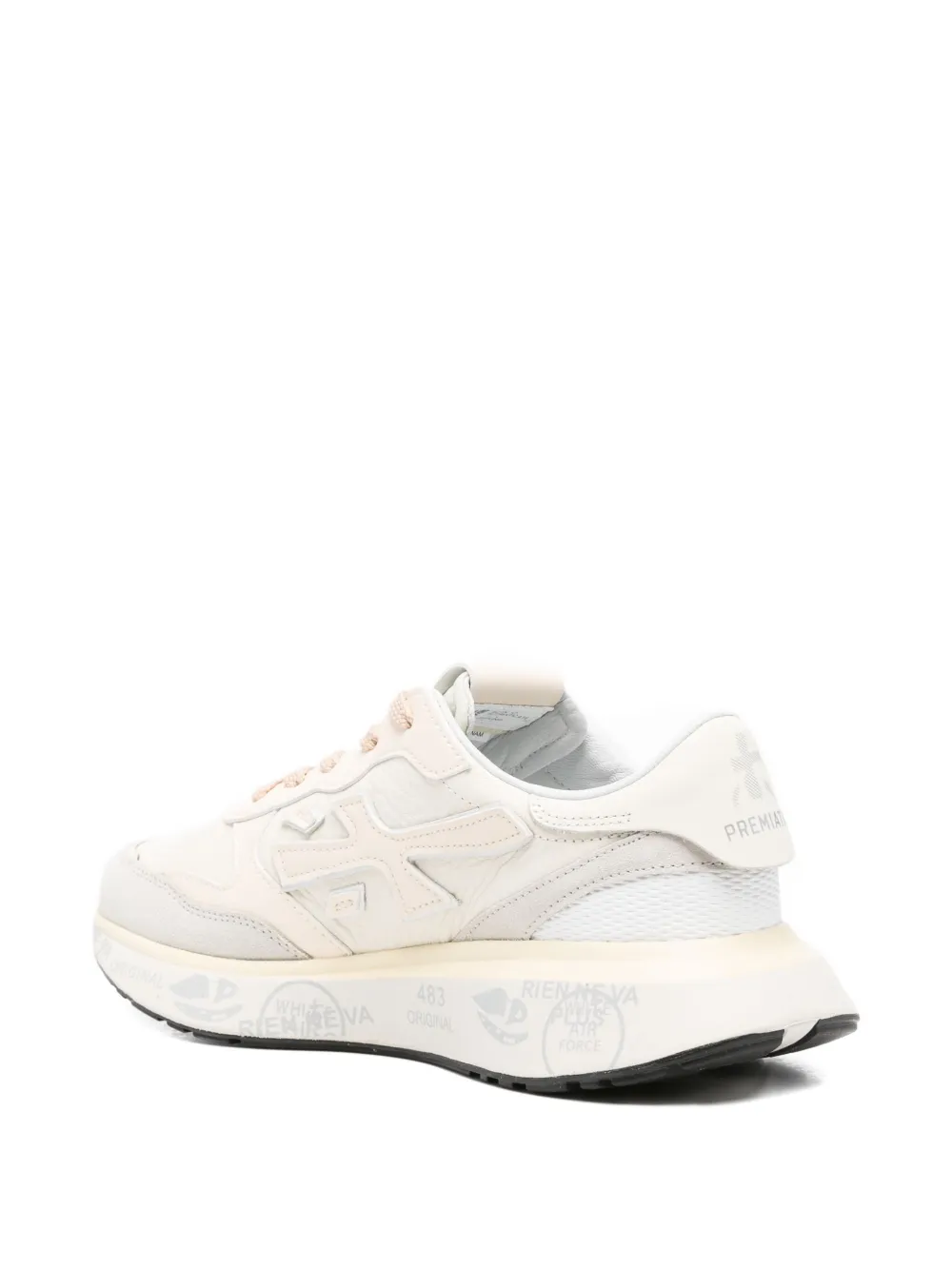 Premiata Low-top Sneakers With Zebra Print Detail In Neutral