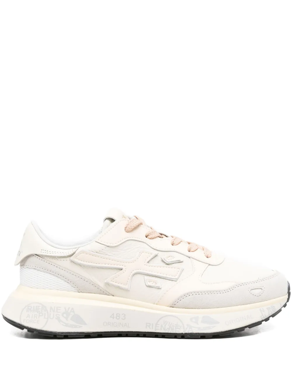 Premiata leather-panel sneakers Neutrals