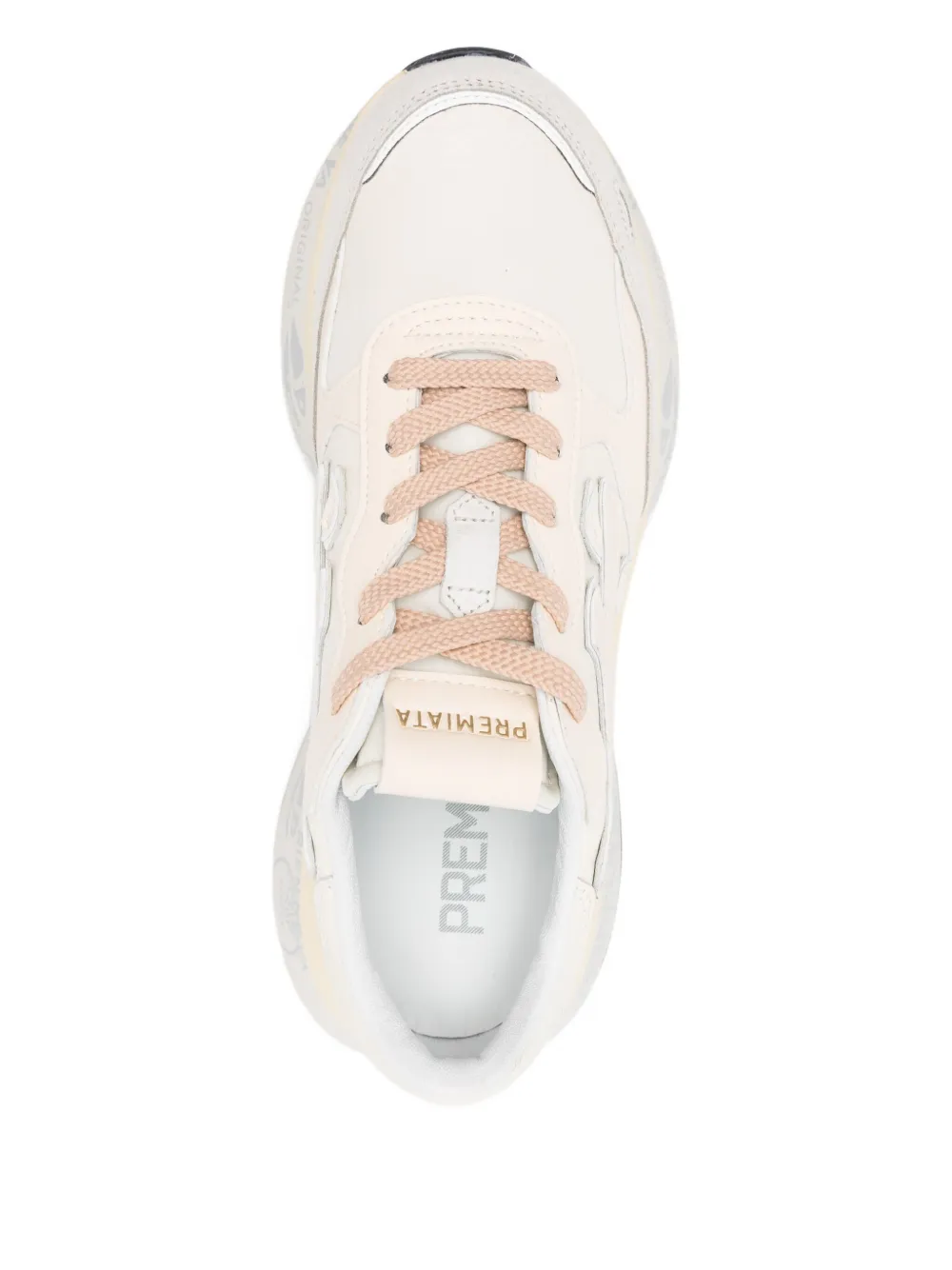 Premiata leather-panel sneakers Neutrals