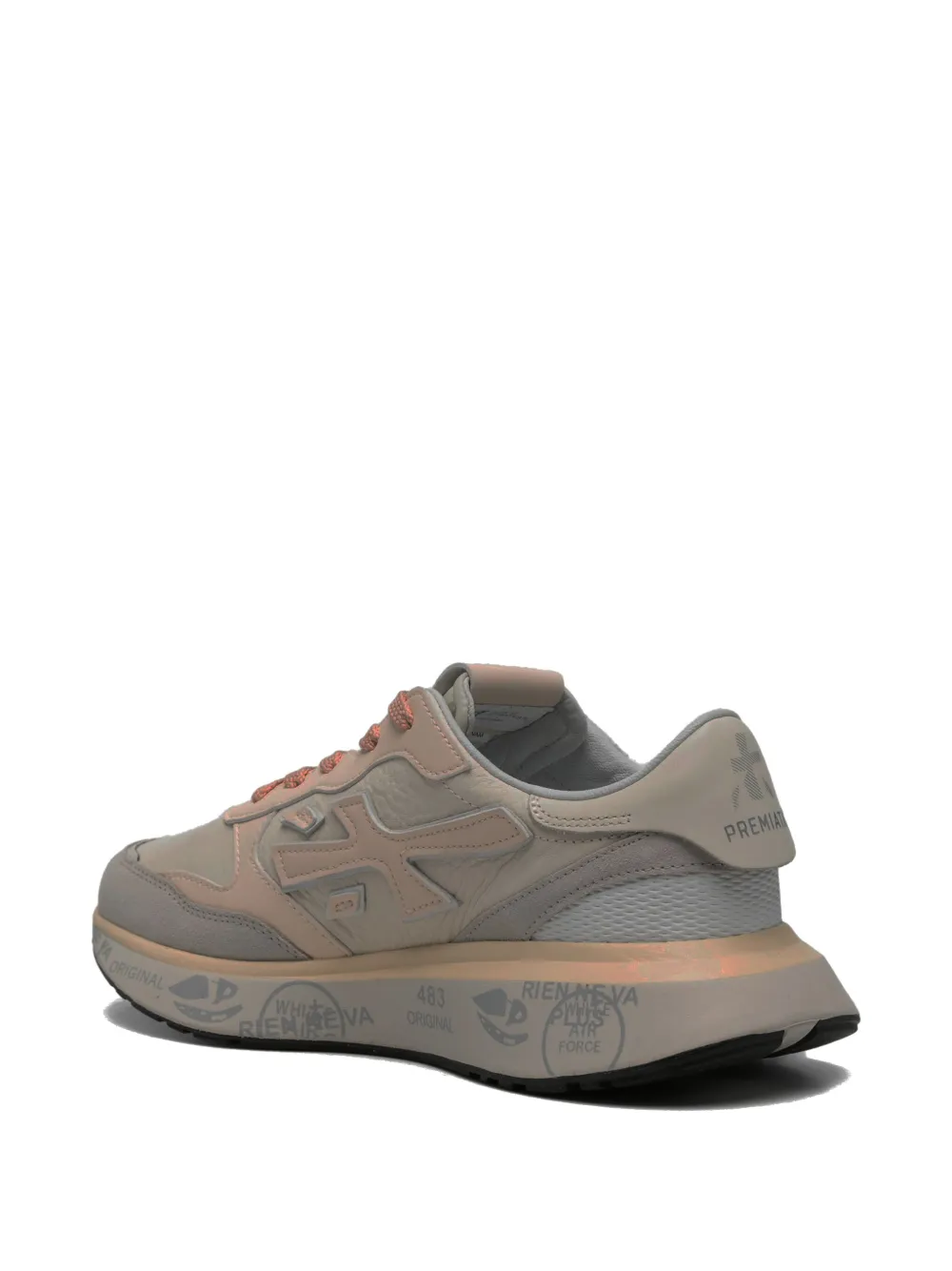 Premiata leather-panel sneakers Neutrals
