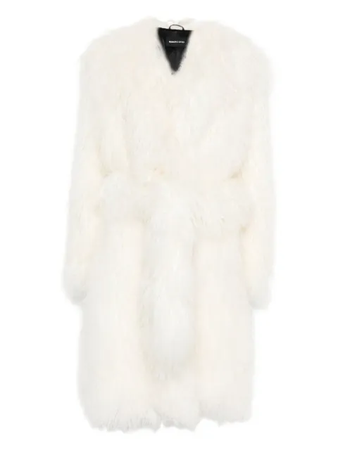 Numerootto Carlotta belted fluffy coat