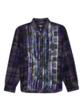Needles ribbon-detail plaid shirt - Purple