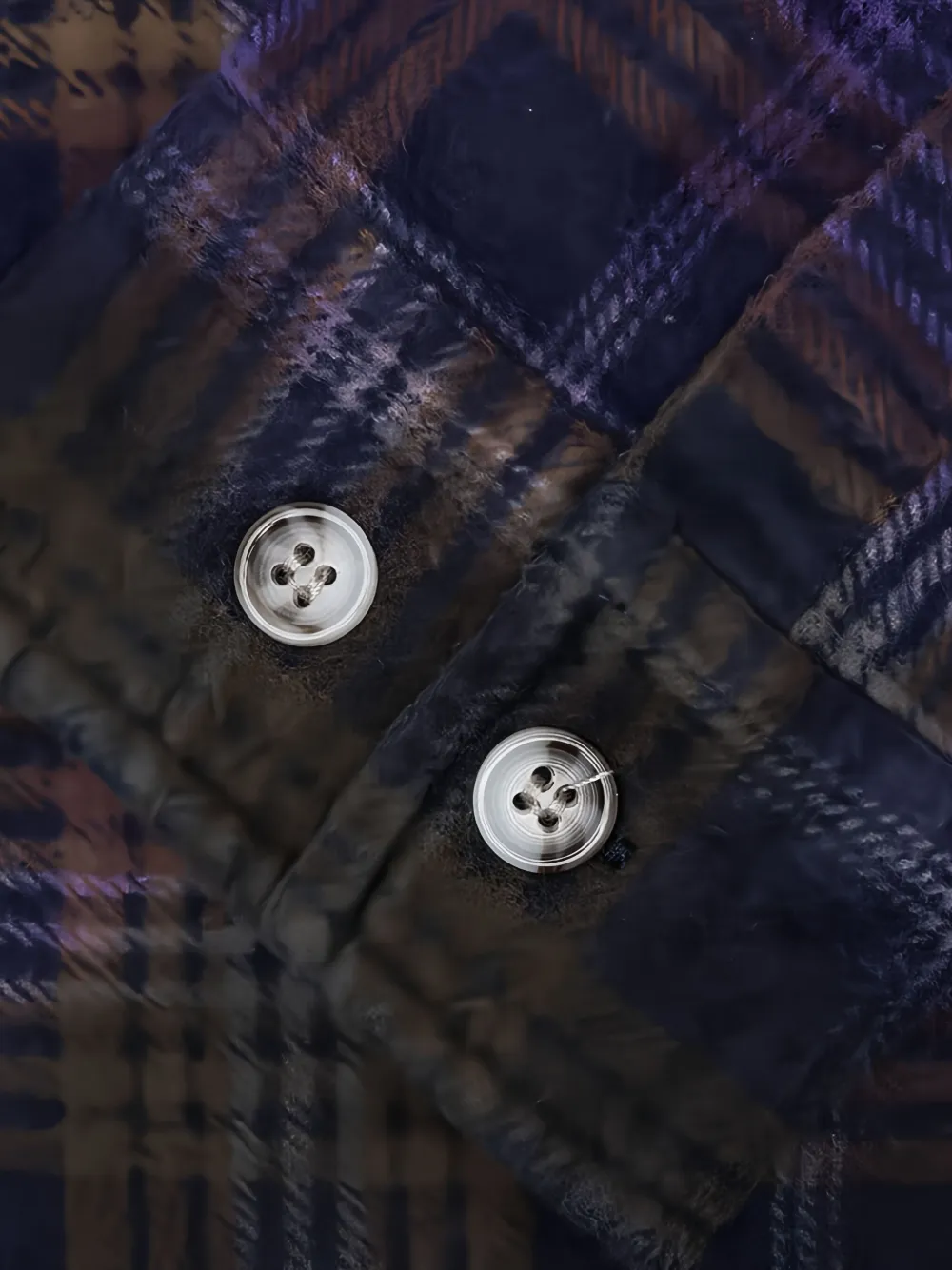 Needles Geruit overhemd met lintdetail Paars