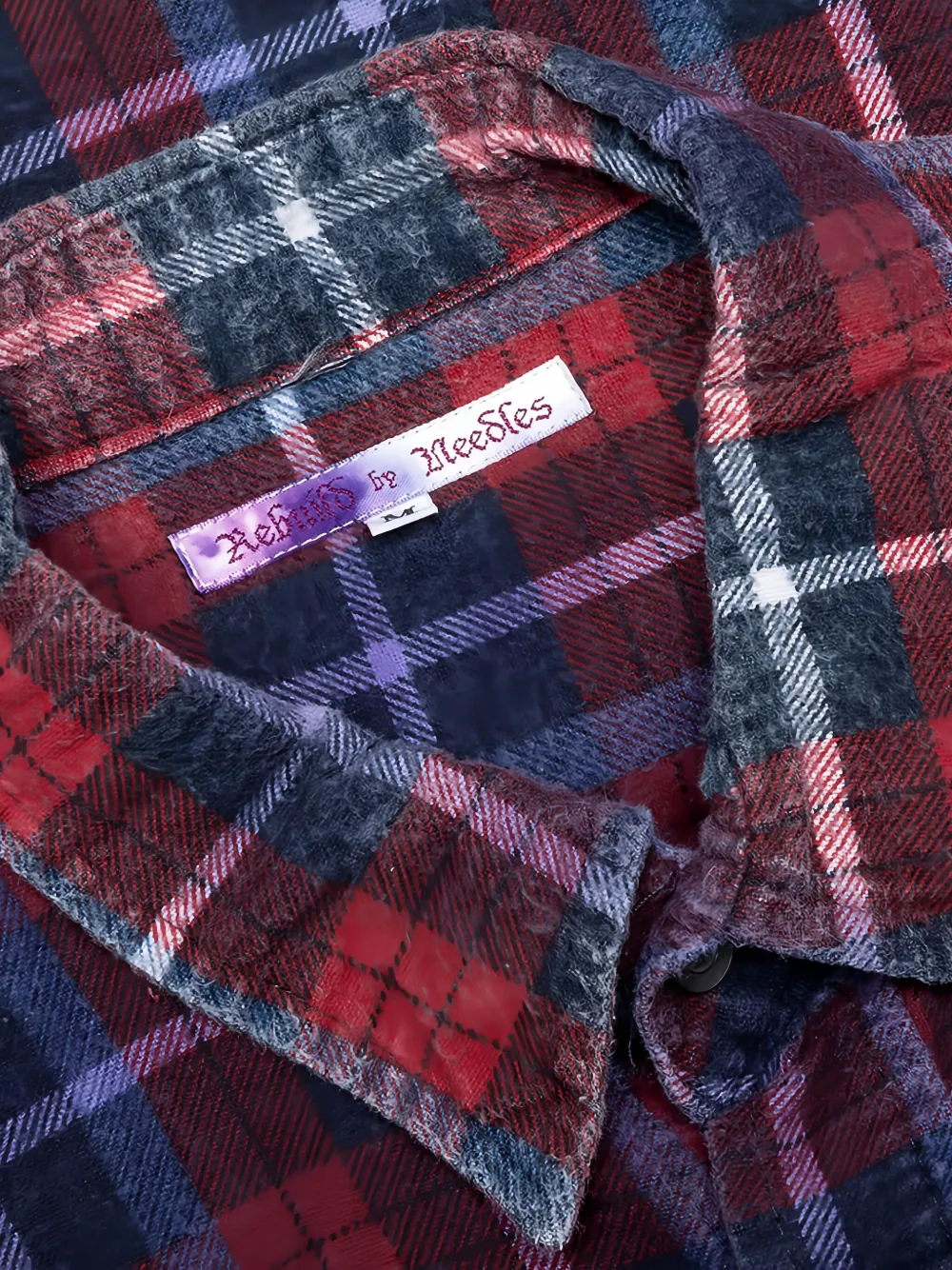 Needles Rebuild 7 Cut overhemd met patchwork Rood