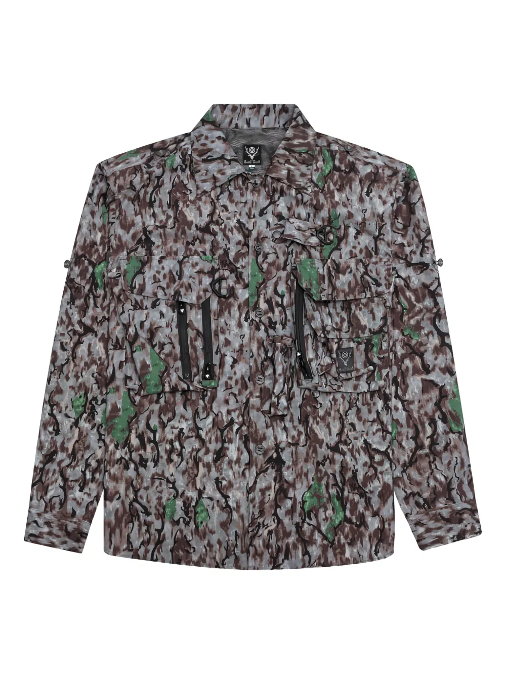 SOUTH2 WEST8 zip-front overshirt | Grey | Image 1