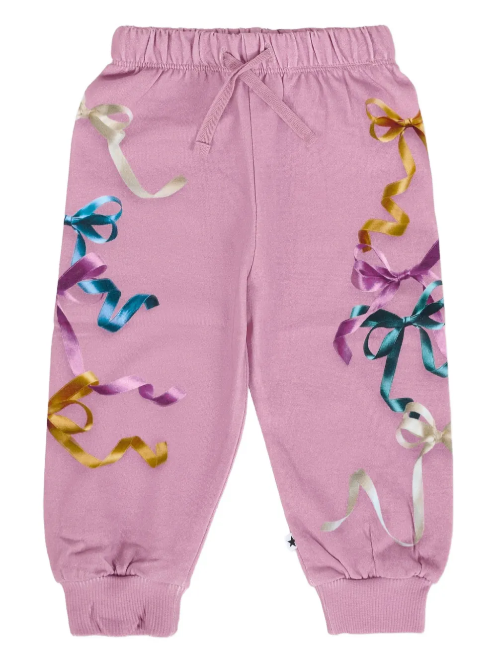 Molo Simeon ribbon-print drawstring trousers | Pink | Image 1