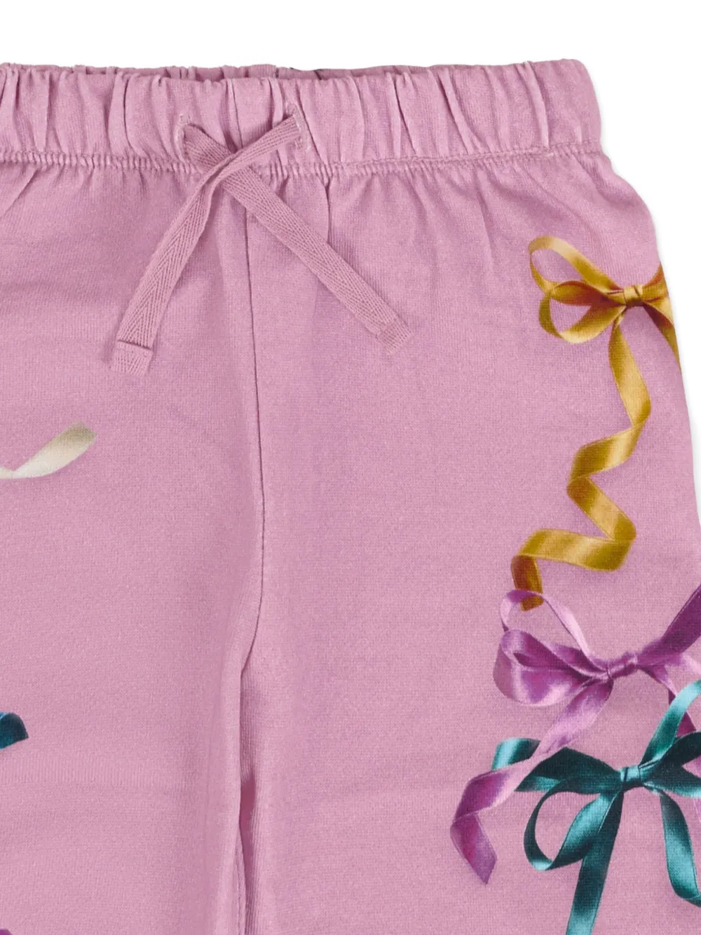 Molo Simeon Ribbon-print Drawstring Trousers In Blue