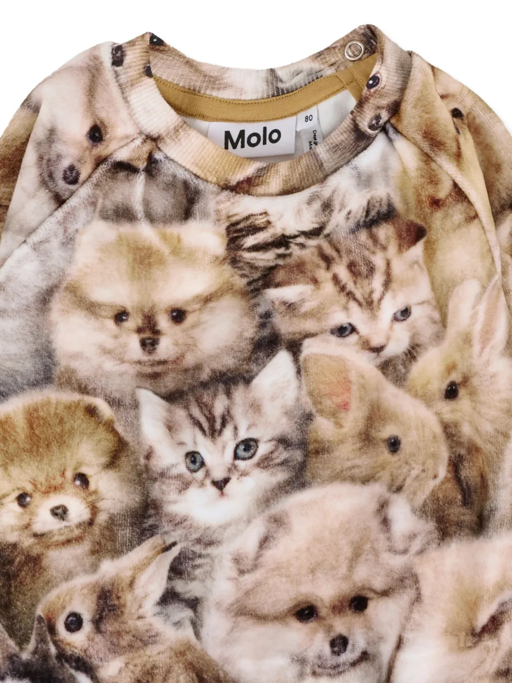 Molo Sweater met dierenprint Bruin