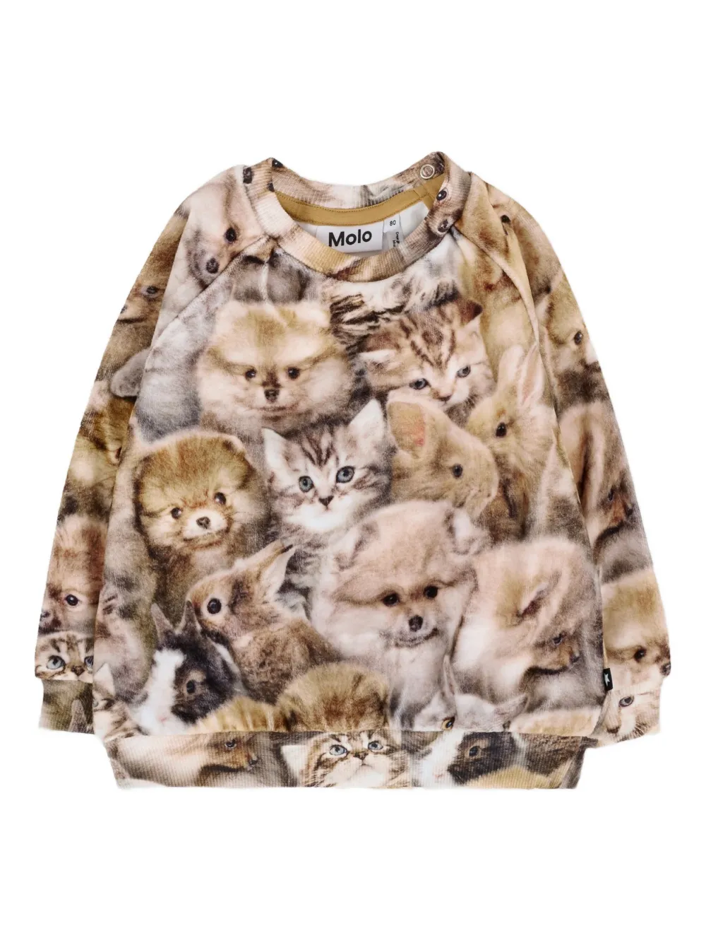Molo animal-print sweatshirt | Brown | Image 1