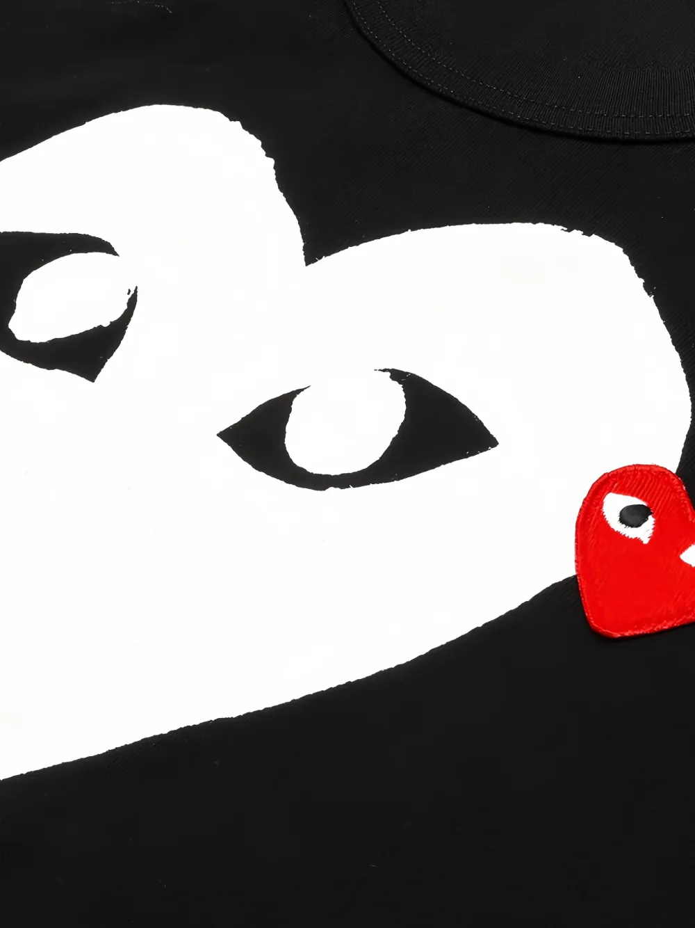 Comme Des Garçons Play Katoenen T-shirt Zwart