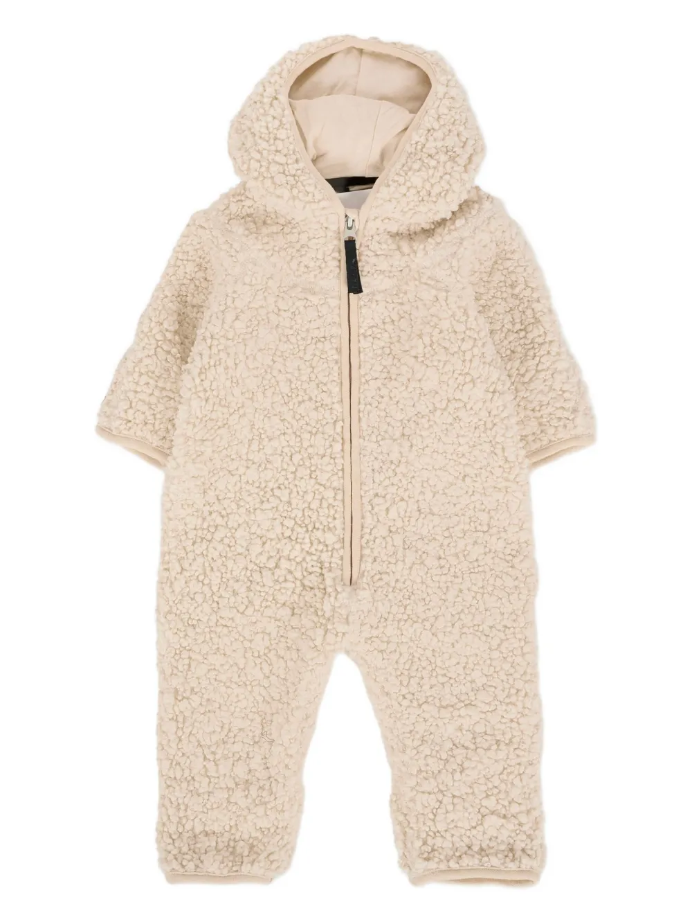Molo teddy-fleece hooded romper | Neutrals | Image 1