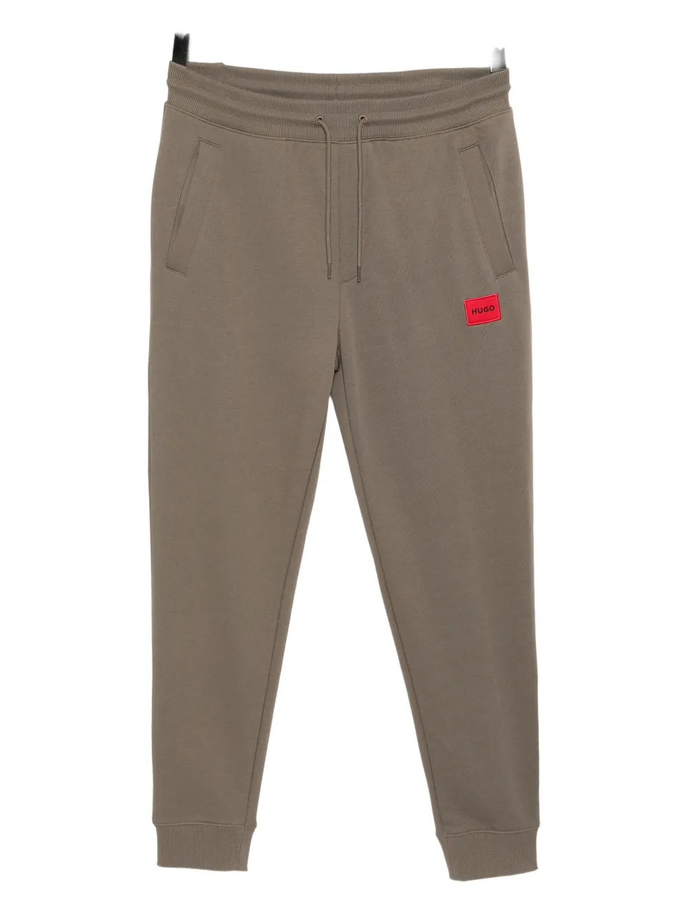 HUGO logo-appliqué cotton track pants | Green | Image 1