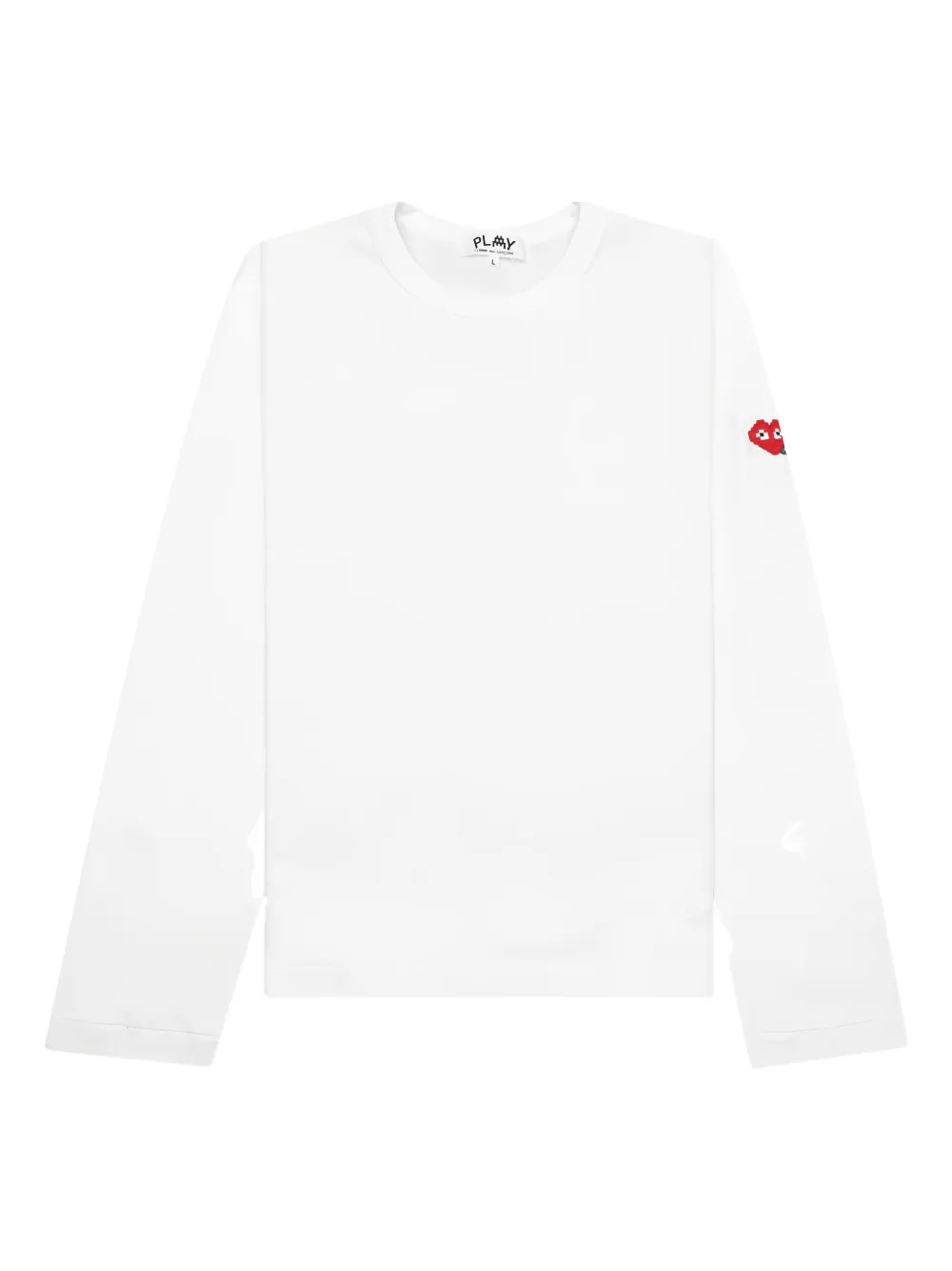 Comme Des Garçons Play X The Artist Invader Long-sleeve T-shirt In White