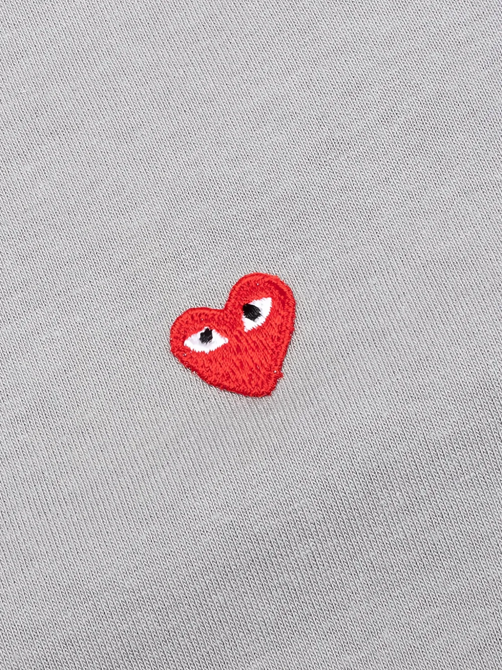 Comme Des Garçons Play Heart-logo Long-sleeve T-shirt In Gray