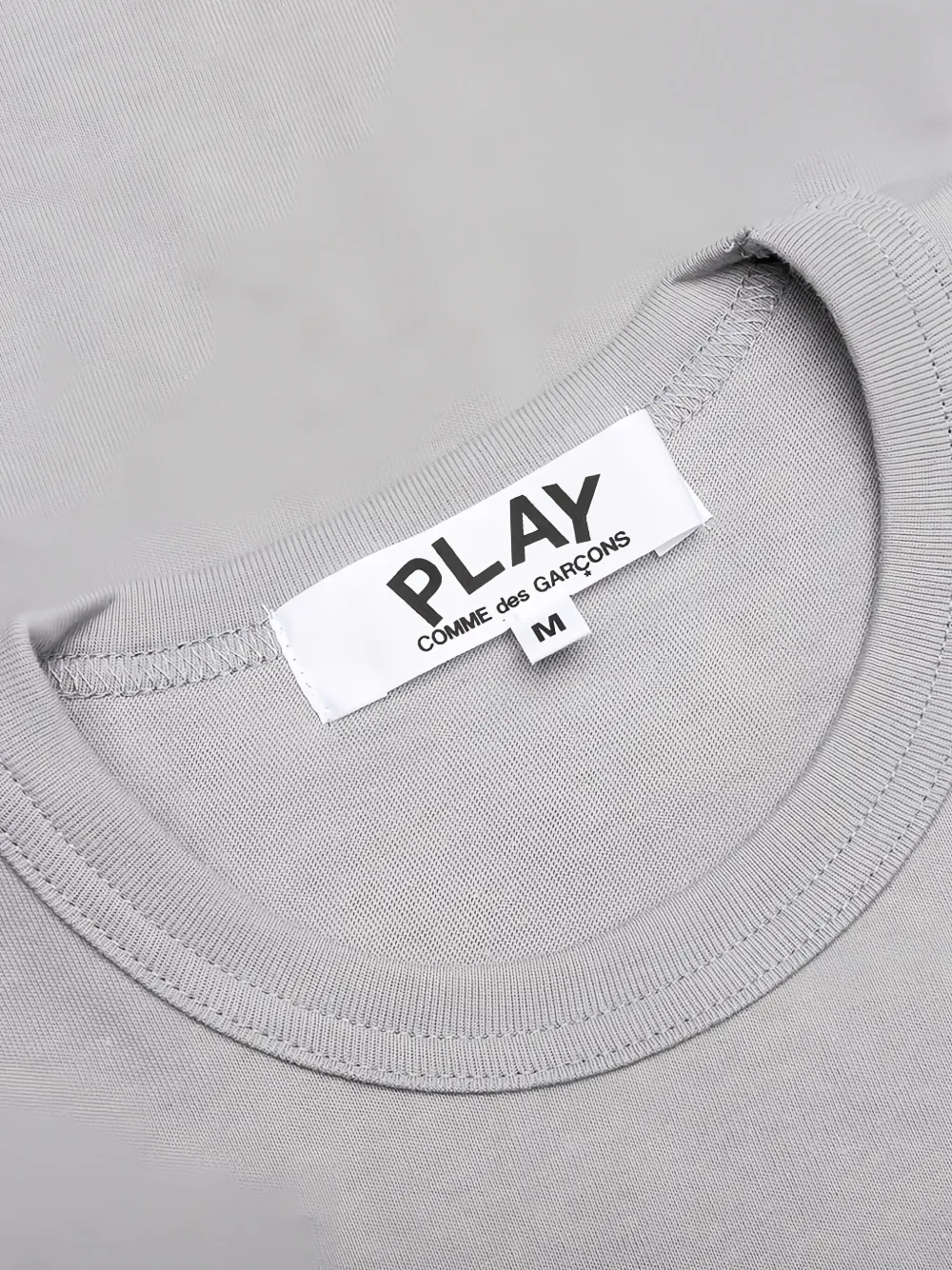 Comme Des Garçons Play Heart-logo Long-sleeve T-shirt In Gray